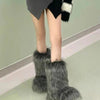 Y2K fluffy boots-Y2k station