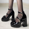 Goth heels chunky-Y2k station