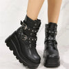 Goth combat boots-Y2k station