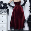 Dark red goth dress-Y2k station