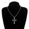 Goth cross necklace-Y2k station