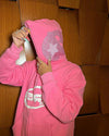 Pink Full Zip Hoodie - Y2k station