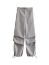 Gray Parachute Pants-Y2k station