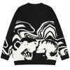 Black Skull Sweater-Y2k station