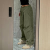 Khaki Parachute Pants-Y2k station