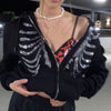 Rhinestone Skeleton Sweater-Y2k station